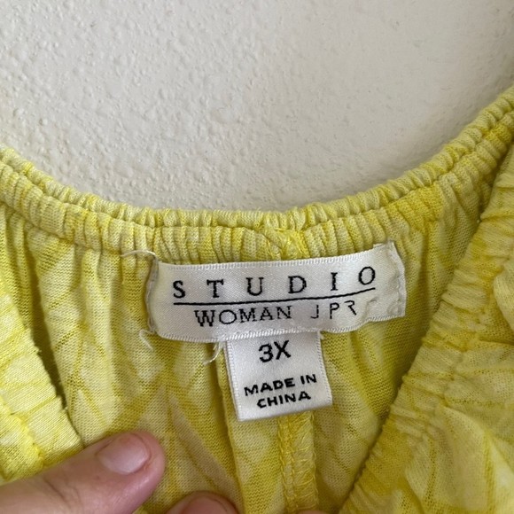 Studio women jpr women’s yellow off the shoulder blouse size 3XL - Picture 3 of 4